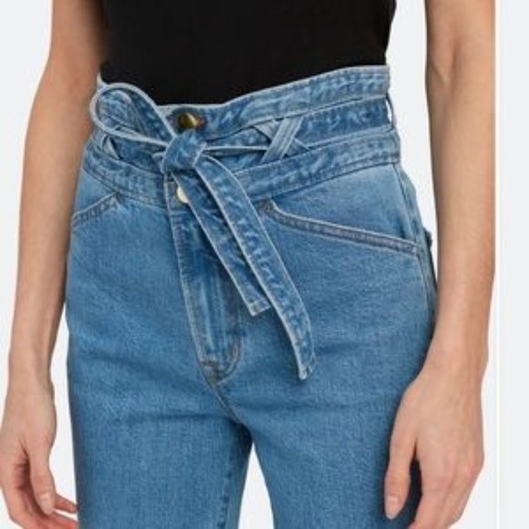 J Brand Sukey Crop High Waist Raw Hem Wide Leg Jeans x Revolve sz 26 & 28  NWT - Picture 10 of 14